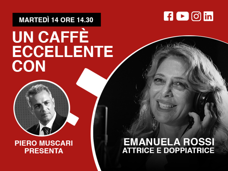 Emanuela Rossi: un caffè eccellente - Live il 14 Aprile, ore 14-30. L'aroma delle storie, ogni giorno, nelle vostre case, insieme a quello di un buon caffè.