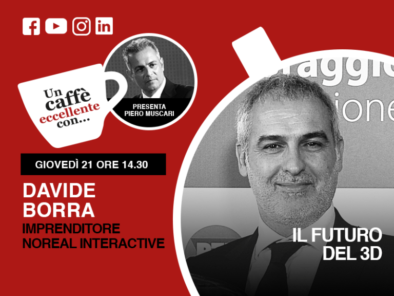 Un caffè eccellente con Davide Borra: live del 21 Maggio ore 14:30 sui nostri social.