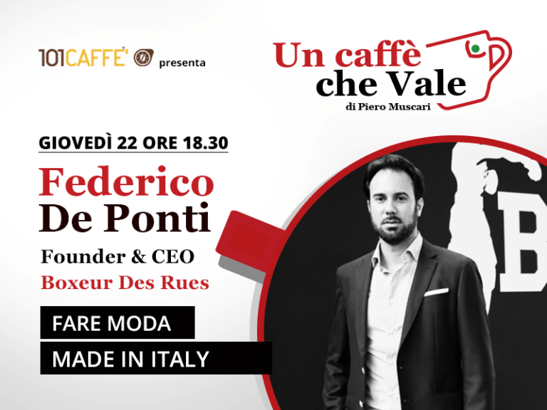 Un caffè che vale con Federico Ponti - live il 22 Ottobre