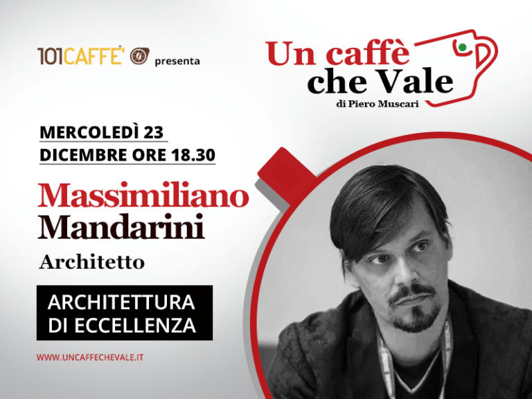 Massimiliano Mandarini è l'ospite della puntata un caffe che vale di mercoledì 23 dicembre