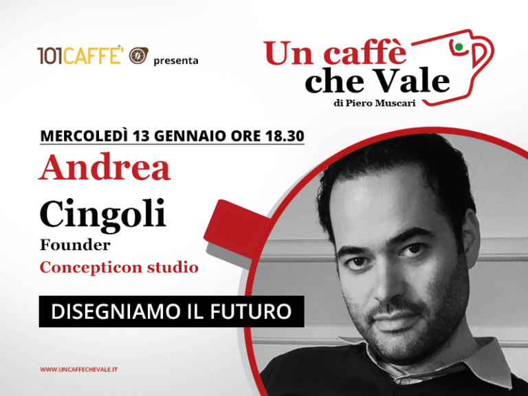 Andrea Cingoli, founder di Concepticon studio, è l'ospite della puntata #uncaffechevale del 13 gennaio