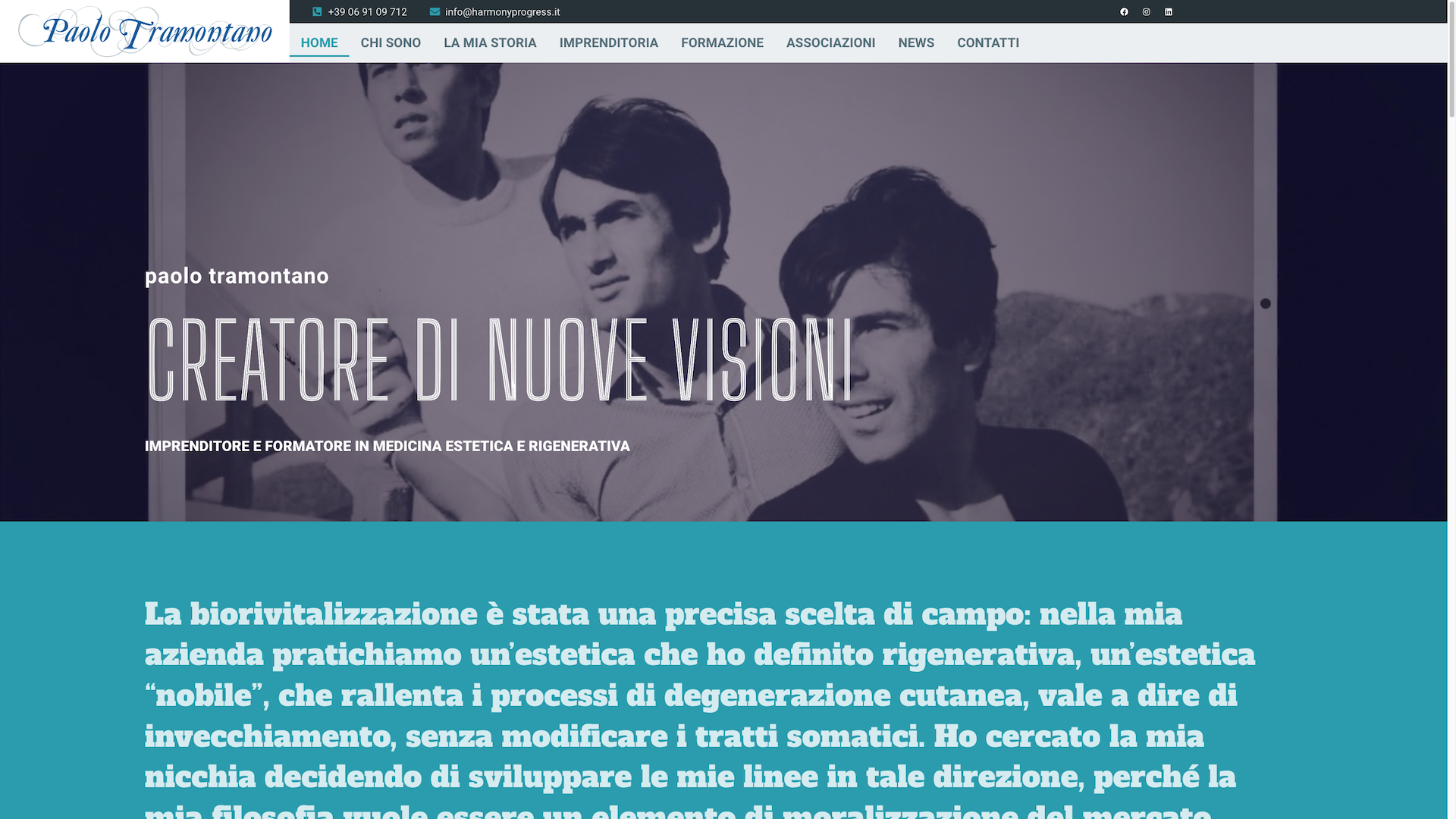 Paolo tramontano - home page - Portfolio Piero Muscari